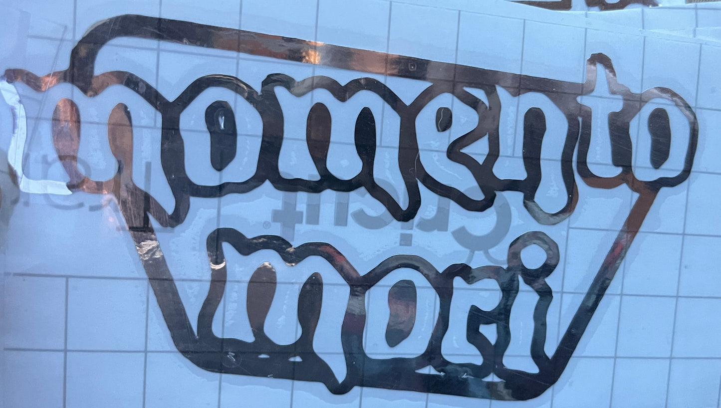 “Momento mori” sticker chrome