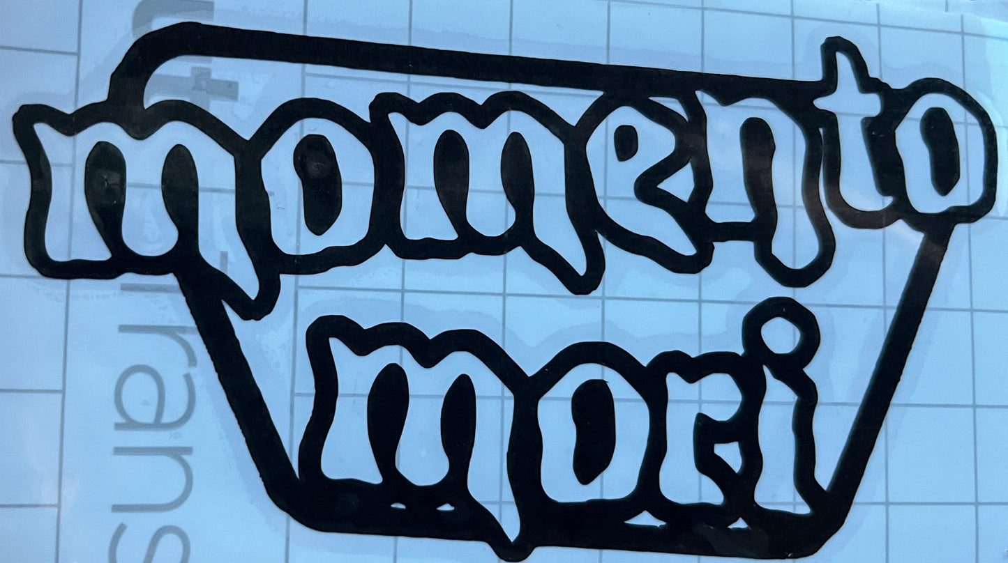 “Momento mori” sticker black